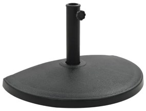 Base per Parasole Semicircolare in Poliresina 15 kg Nero