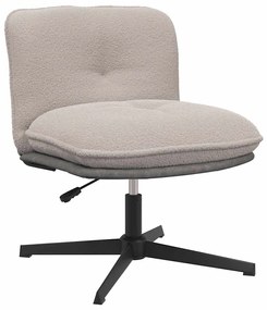 Sedia Ufficio Girevole Riccio Grigio Chiaro Effetto Lana /