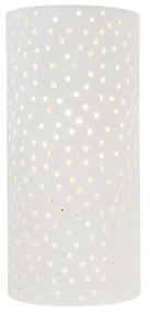 Lampada da parete vintage in gesso bianco a forma di cilindro - Mahou