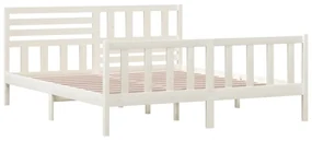 Giroletto bianco in legno massello 180x200 cm 6ft super king