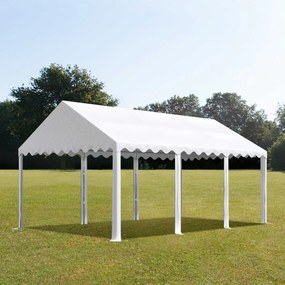TOOLPORT Tendone per feste 3x6 m, senza teli laterali, telo in PVC, bianco - (1050)