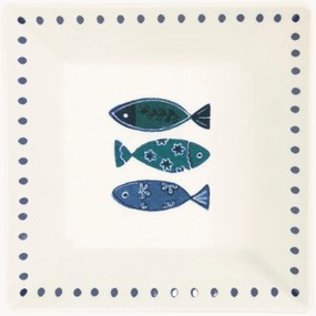 Set di 6 piatti fondi quadrati Ocean