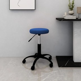Sedia Girevole Da Ufficio Blu İn Velluto /