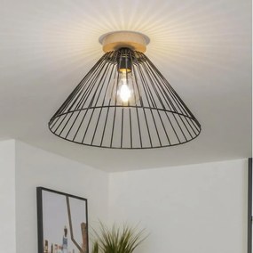 Brilagi - Lampadario LED a plafone CERIA WIRE 1xE27/40W/230V Ø 45 cm nero/rovere