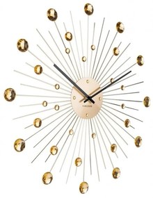 Orologio da parete in cristalli d'oro Sunburst - Karlsson