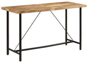 Tavolino da bar 180x70x107 cm legno massello di mango e ferro