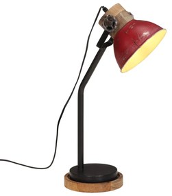 Lampada Da Scrivania 25 W Rosso Anticato 18x18x60 Cm E27 /