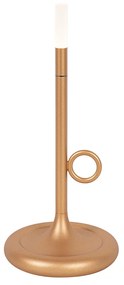 Lampada da tavolo da esterno oro con LED con dimmer touch ricaricabile - Sjarel