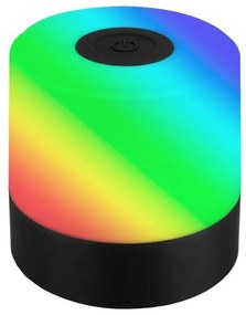 Briloner 7462015 - Lampada da tavolo LED RGB ricaricabile 1,5W 5V IP44 nera