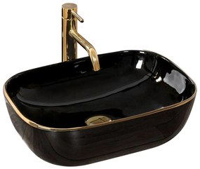 Lavabo da appoggio Rea Belinda Black Gold