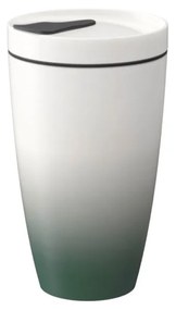 Tazza da viaggio in porcellana verde e bianca Villeroy &amp; Boch , 350 ml Like To Go - like | Villeroy &amp; Boch