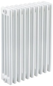 Radiatore acqua calda EQUATION Tubolare in acciaio 4 colonne, 10 elementi interasse 62.3 cm, bianco