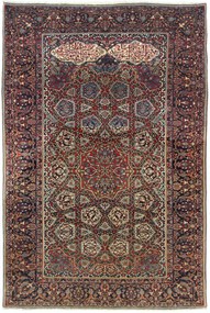 Kashan Tappeto 140x210 (Iran) Annodato A Mano