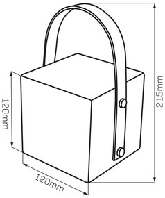 Lampada da esterno MAJORKA LED RGBW, 0,5 W / 5 V USB, 1200 mAh, IP44, bianca