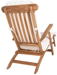 Cuscino di seduta in cotone bianco per sdraio da esterno Arrecife - House Nordic