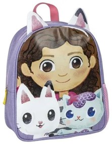 Zaino Scuola Gabby's Dollhouse Lilla 25 x 30 x 10 cm