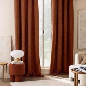 Tenda color terracotta in bouclé 140x260 cm Winona – douceur d'intérieur