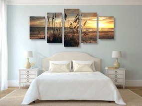 Quadri 5 pezzi – Tramonto sulla spiaggia