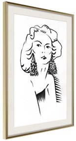 Poster  Hypnotic Earrings  Cornice Quadri Cornice d'oro con passe-partout, Larghezza x Altezza Home decor 20x30