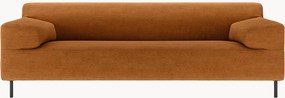 Divano 3 posti arancione scuro/nero freistil180, larg. 222 cm