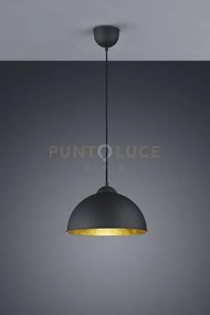 Jimmy sospensione metallo nero + oro d.31cm 1 luce attacco e27