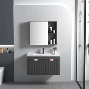 Set di mobili da bagno con lavabo Mario 60cm Grey