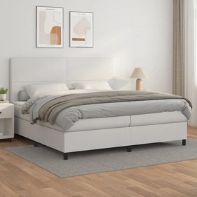 Giroletto A Molle Con Materasso Bianco 200x200cm İn Similpelle /
