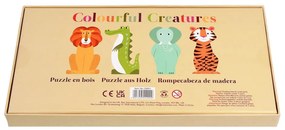 Puzzle a inserimento in legno Colourful Creatures - Rex London