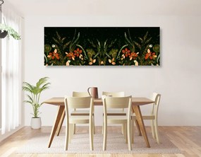 Stampa su tela – Con ornamento floreale