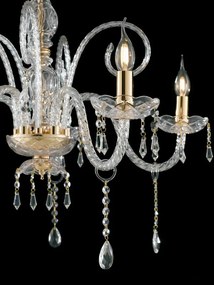 Lampadario Neoclassico Monalisa bianco 5x E14 Ø73cm LUCE AMBIENTE DESIGN