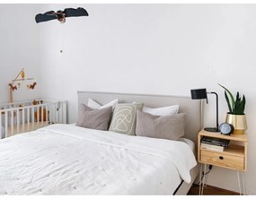 Letto matrimoniale imbottito grigio chiaro con griglia 180x200 cm Sary - Bobochic Paris