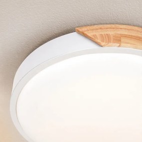 Brilagi - Lampada dimmerabile PILANA LED/48W/230V rovere/bianco Ø 40 cm + telecomando