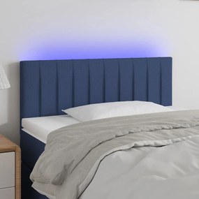 Testiera A Led Blu 90x5x78/88 Cm İn Tessuto /