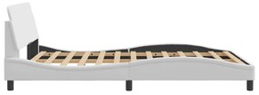 Giroletto con testiera bianco 120x200 cm in similpelle