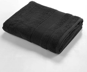 Asciugamano tipo terry nero in cotone 90x150 cm Tendresse – douceur d'intérieur