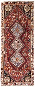 Shiraz Tappeto 110 x 260 Rosso (Iran) Annodato A Mano