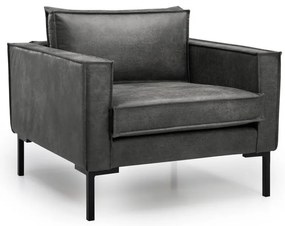 Poltrona in similpelle grigio scuro Rate - Scandic