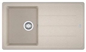 Lavello integrato 1 vasca con gocciolatoio laterale destro o sinistro FRANKE Boston fragranite L 50 x L 86 cm beige