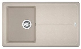 Lavello integrato 1 vasca con gocciolatoio laterale destro o sinistro FRANKE Boston L 86 x L 50 cm beige