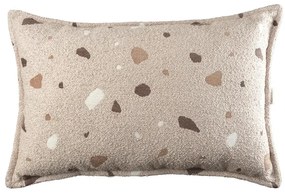 Cuscino per divano da bambini marrone chiaro con rivestimento in bouclé e ciniglia Terrazzo Bolster – Wigiwama