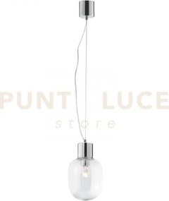 Lampadario a sospensione fellini cromo 1 luce attacco e27 18x120cm ...