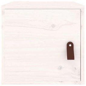 Pensili 2pz bianchi 31,5x30x30 cm in legno massello di pino