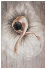 Dipinto su tela Ballerina, grigio / argento 60 x 90 cm