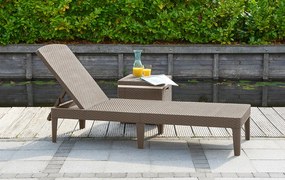Lettino Prendisole da Giardino 187,5x58x29 cm in Resina Keter Jaipur Cappuccino...