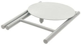 Sgabello in metallo bianco Disc - Zone