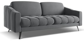 Divano grigio con rivestimento in velluto 202 cm Nalu – Makamii