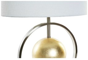 Lampada da tavolo DKD Home Decor Bianco Argento Poliestere Metallo 220 V Dorato 60 W (40 x 22 x 64 cm)