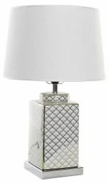 Lampada da tavolo DKD Home Decor Bianco Metallo (Ricondizionati A)
