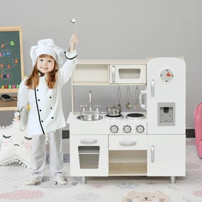 Cucina Giocattolo per Bambini 74x30x81 cm in Legno Bianca...