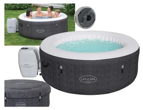 Piscina idromassaggio gonfiabile tonda fuori terra spa lay-z havana airjet Bestway 180xH66 cm -60035